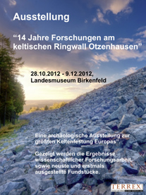 Plakat: Sonderausstellung 14 Jahre Forschung am keltischen Ringwall Otzenhausen (2012)